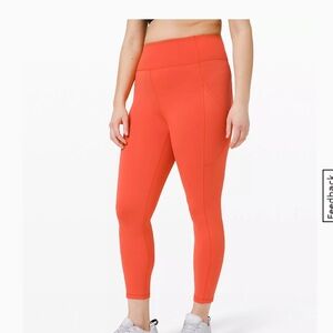 Lululemon Invigorate High-Rise Tight 25” in Brick (Size 10)